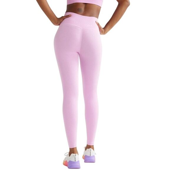 Love & Sports Seamless Leggings Pink Orchid Mid Rise Size Small (4-6) Slim Fit - Picture 3 of 10